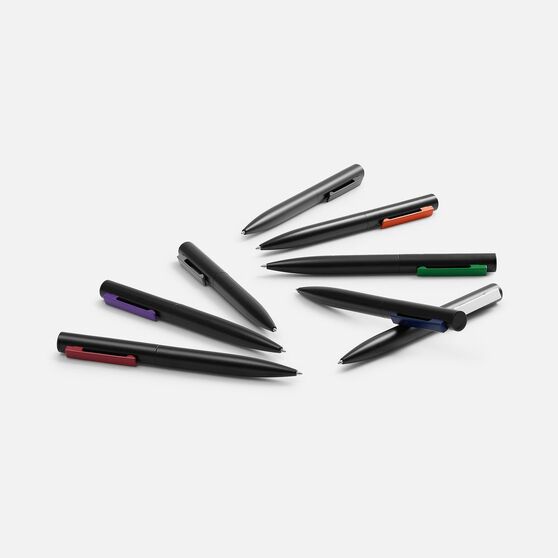 Ручка шариковая Inkolor, черная с оранжевым-7