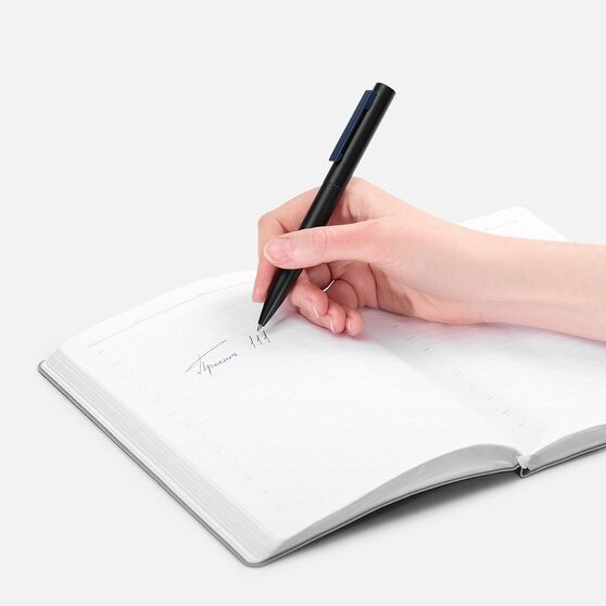 Ручка шариковая Inkolor, черная с темно-синим-4
