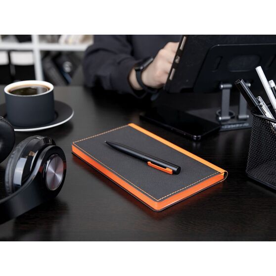 Ручка шариковая Inkolor, черная с темно-синим-6
