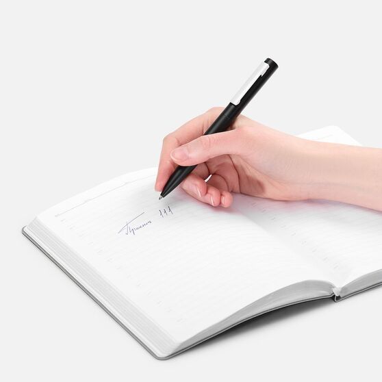 Ручка шариковая Inkolor, черная с белым-4