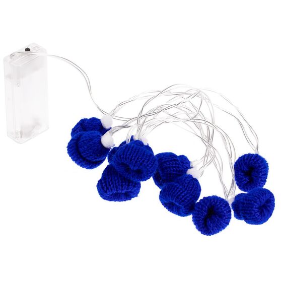 Гирлянда Cosy Poms, синяя-5