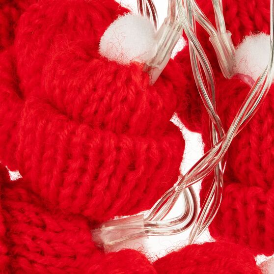 Гирлянда Cosy Poms, красная-1