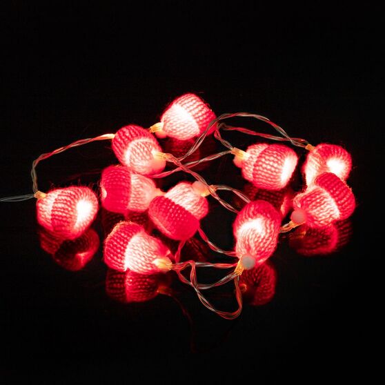 Гирлянда Cosy Poms, красная-4