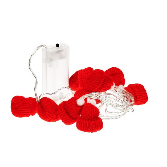 Гирлянда Cosy Poms, красная-5