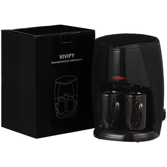Электрическая кофеварка Vivify, черная-9