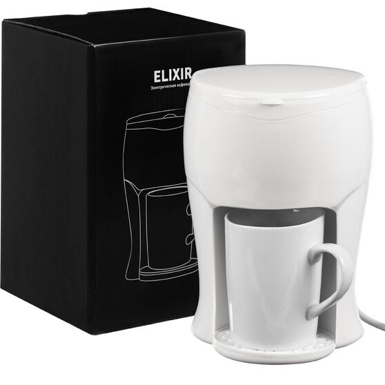 Электрическая кофеварка Elixir, белая-10