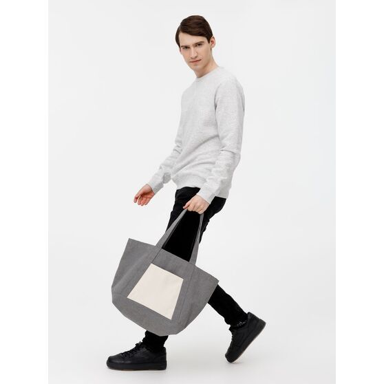 Шопер Shophop, серый с неокрашенным-8