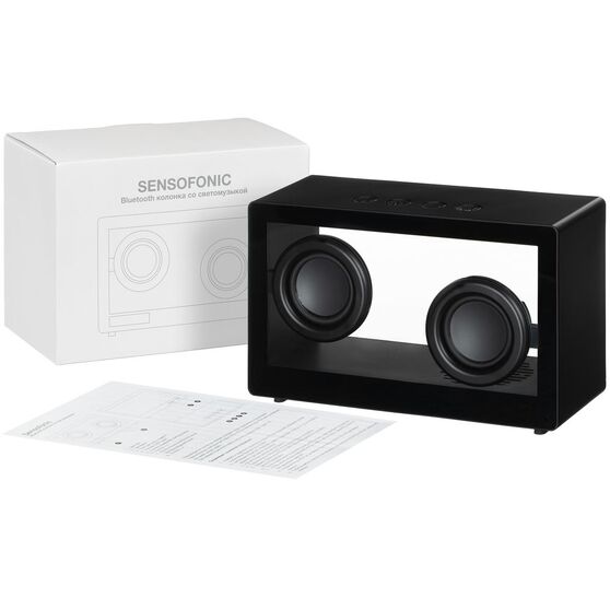 Bluetooth-колонка со светомузыкой Sensofonic, черная-10