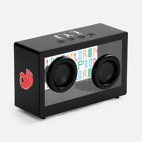 Bluetooth-колонка со светомузыкой Sensofonic, черная-12