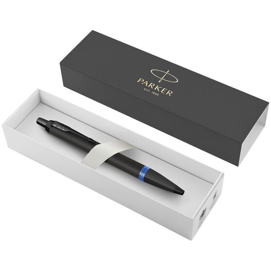 Ручка шариковая Parker IM Professionals Marine Blue BT, черная с синим-4