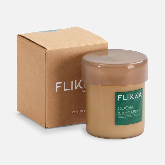 Ароматическая свеча Flikka, сосна и кипарис, бежевая-11
