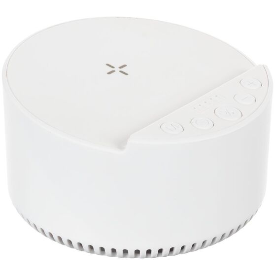 Bluetooth-колонка с беспроводной зарядкой relaxTime, белая-2