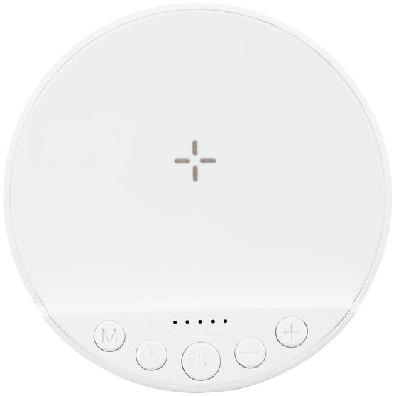 Bluetooth-колонка с беспроводной зарядкой relaxTime, белая-4