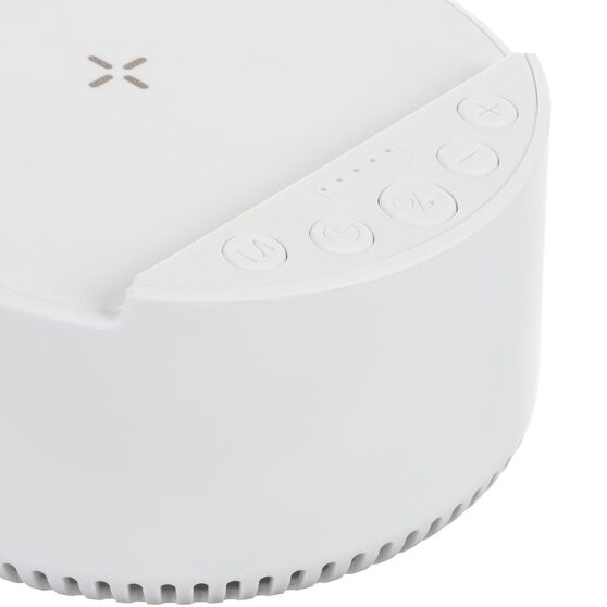 Bluetooth-колонка с беспроводной зарядкой relaxTime, белая-5