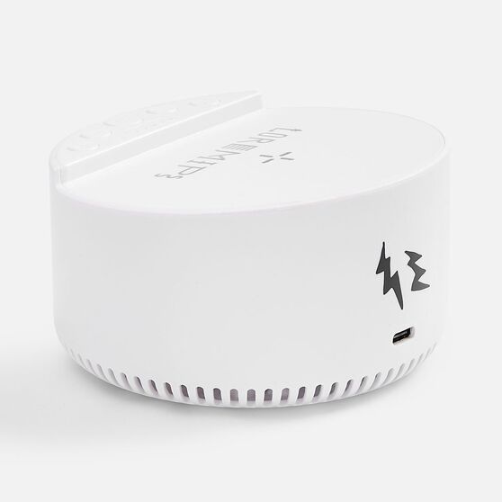 Bluetooth-колонка с беспроводной зарядкой relaxTime, белая-13