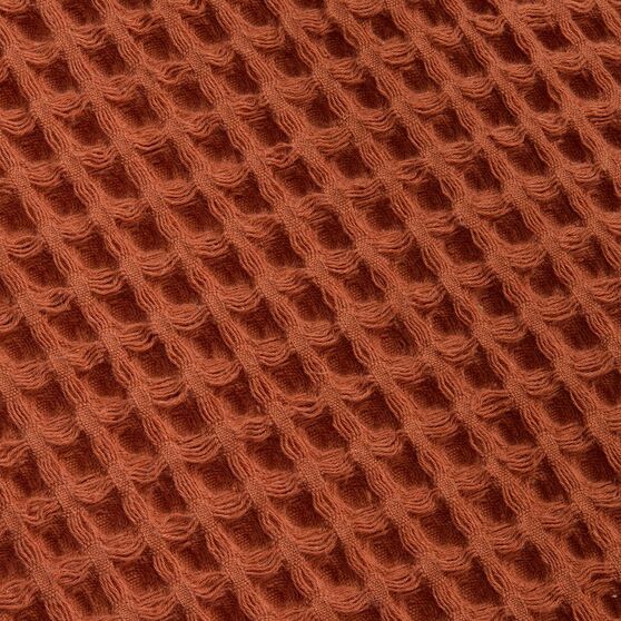 Плед вафельный Elenglect, оранжевый-3