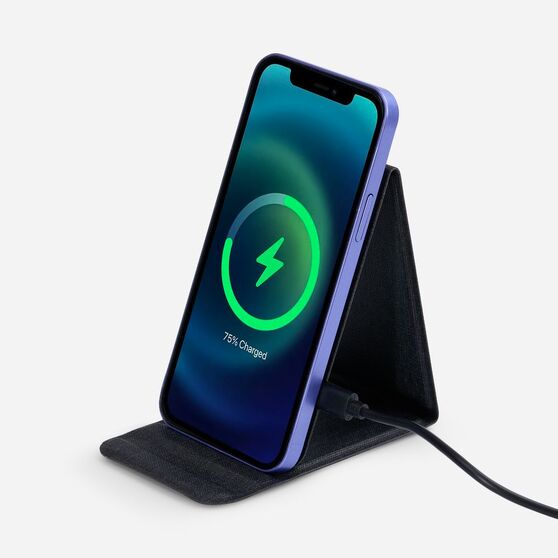 Подставка для смартфона с беспроводной зарядкой Kickstand, серая-1