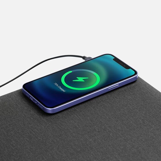 Складной стол для ноутбука с беспроводной зарядкой Kickstand Table, серый-7