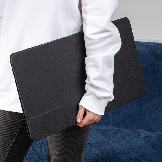 Складной стол для ноутбука с беспроводной зарядкой Kickstand Table, серый-12