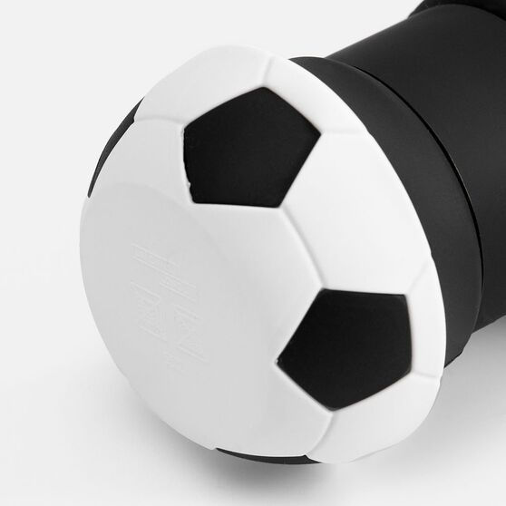 Складная бутылка для воды Football Flex, белая с черным-6