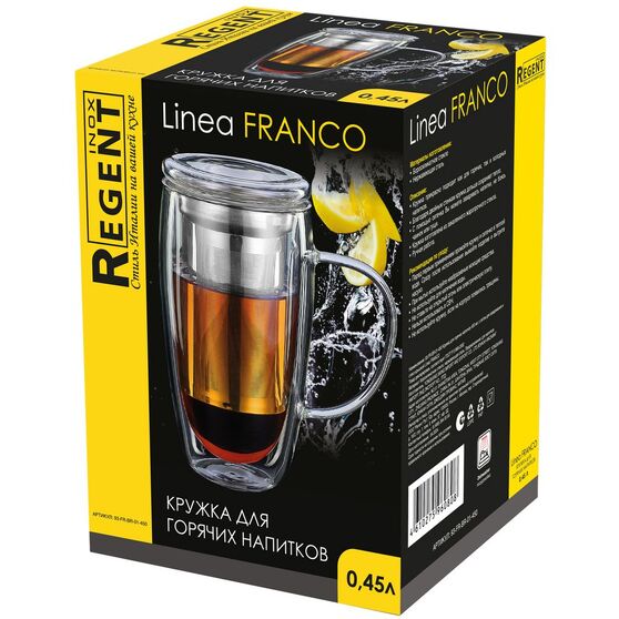 Кружка с ситом для заваривания Linea Franco-5