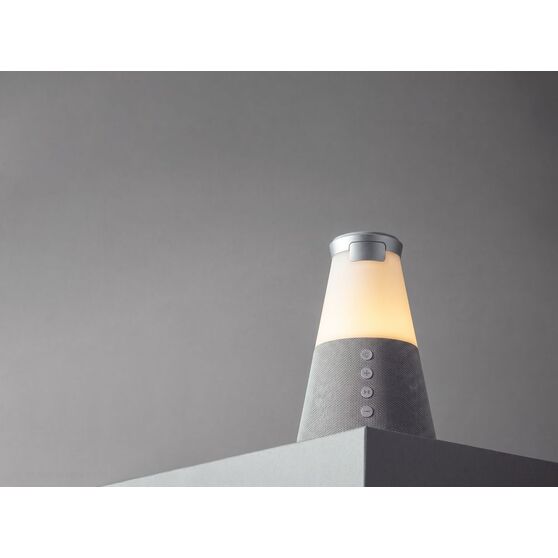 Bluetooth-колонка с беспроводной зарядкой и подсветкой Cone Sonance, серая-9