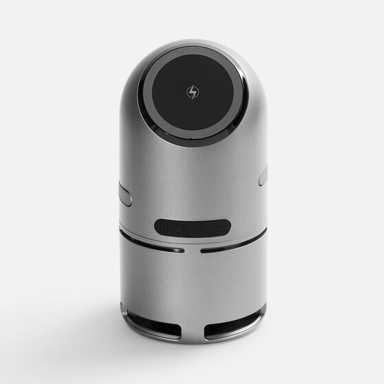 Bluetooth-колонка с беспроводной зарядкой Droid, серая-3