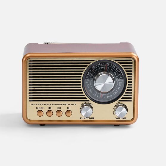 Bluetooth-колонка с радио Listenberg, коричневая-4
