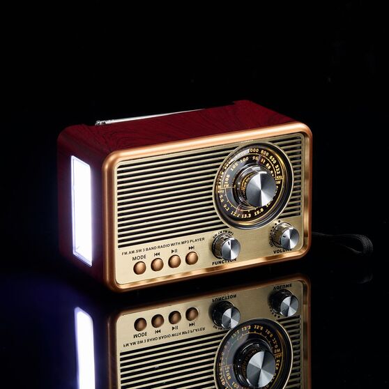 Bluetooth-колонка с радио Listenberg, коричневая-9