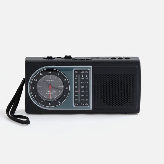 Bluetooth-колонка с радио Comradio, черная-4