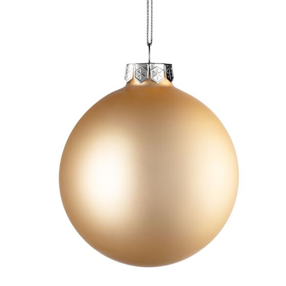 Елочный шар Finery Matt, 10 см, матовый золотистый-2