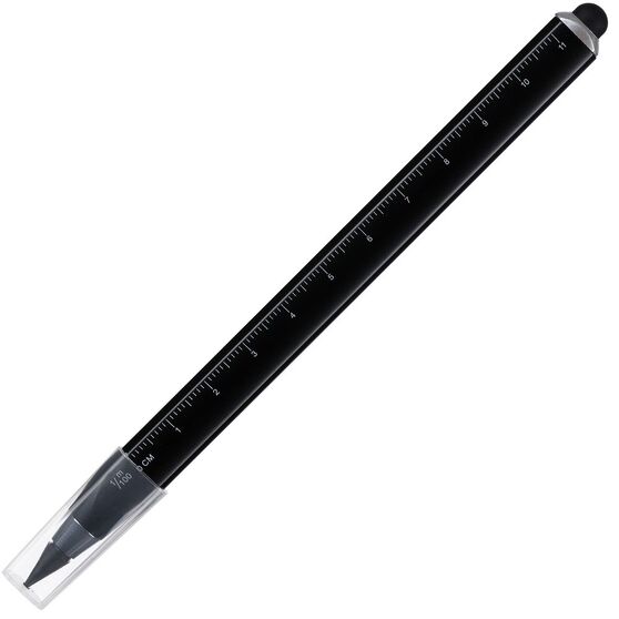 Вечный карандаш Tricore со стилусом, черный-3