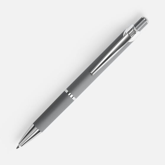 Ручка шариковая Chromos Soft Touch, серая-2