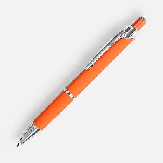Ручка шариковая Chromos Soft Touch, оранжевая-1
