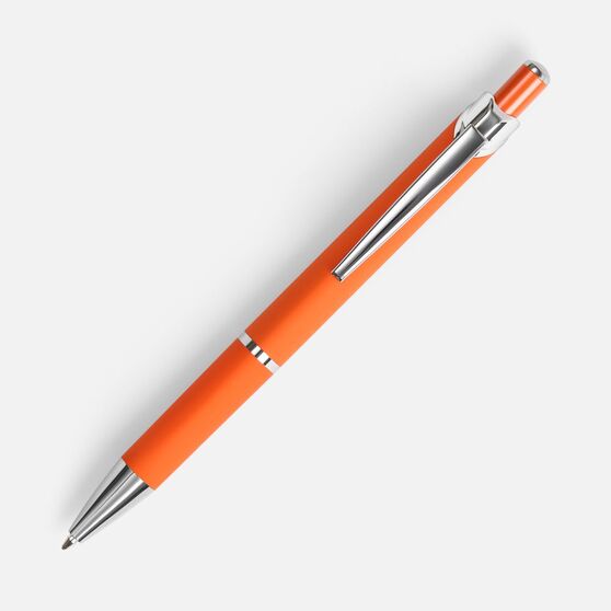 Ручка шариковая Chromos Soft Touch, оранжевая-2