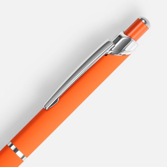Ручка шариковая Chromos Soft Touch, оранжевая-3