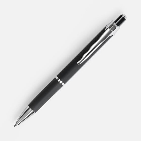Ручка шариковая Chromos Soft Touch, черная-2