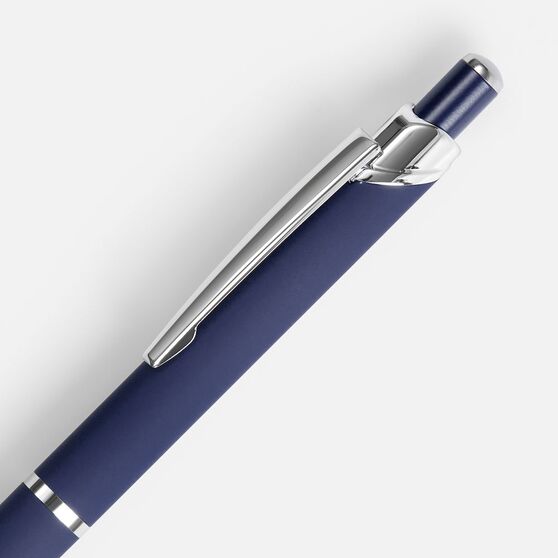Ручка шариковая Chromos Soft Touch, синяя-3