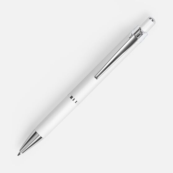 Ручка шариковая Chromos Soft Touch, белая-2