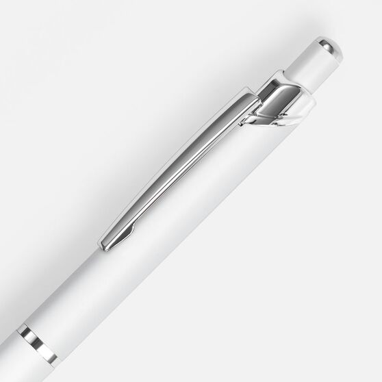 Ручка шариковая Chromos Soft Touch, белая-3