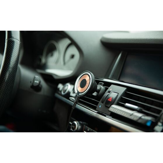 Держатель для смартфона Cooper Auto Wireless с беспроводной зарядкой, черный-11