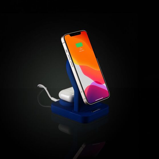 Зарядная станция с подсветкой Cooper Duo, синяя-10
