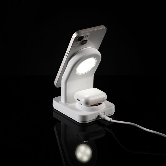 Зарядная станция с подсветкой Cooper Duo, белая-10