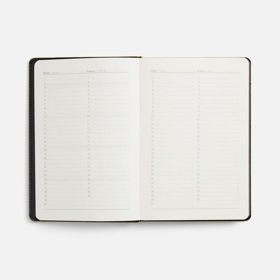 Ежедневник Alanis, недатированный, черный с желтым-8