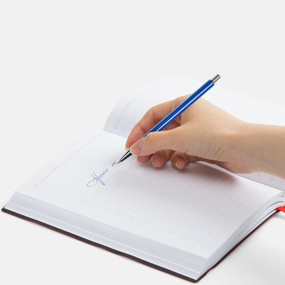 Ручка шариковая Slim Beam, ярко-синяя-3