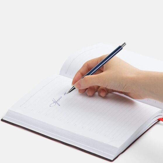 Ручка шариковая Slim Beam, синяя-3