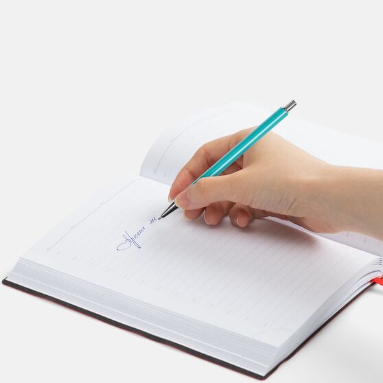 Ручка шариковая Slim Beam, бирюзовая-3