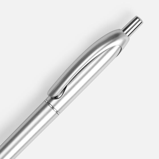 Ручка шариковая Bright Spark, серебристая-3