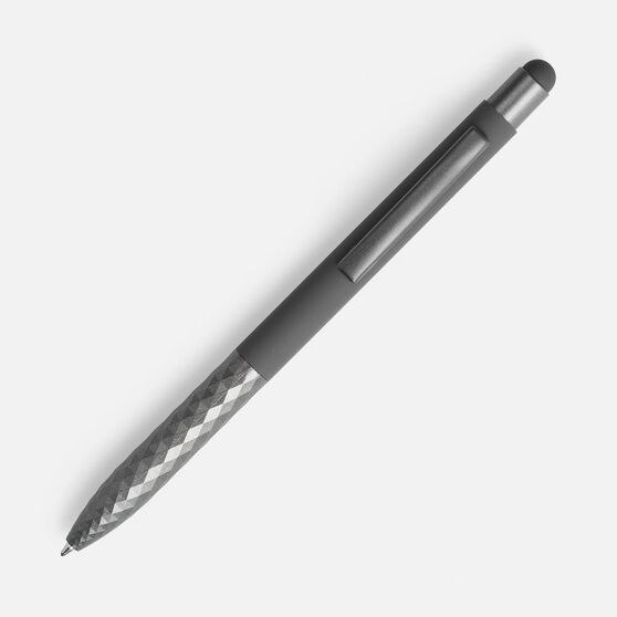 Ручка шариковая Digit Soft Touch со стилусом, серая-2