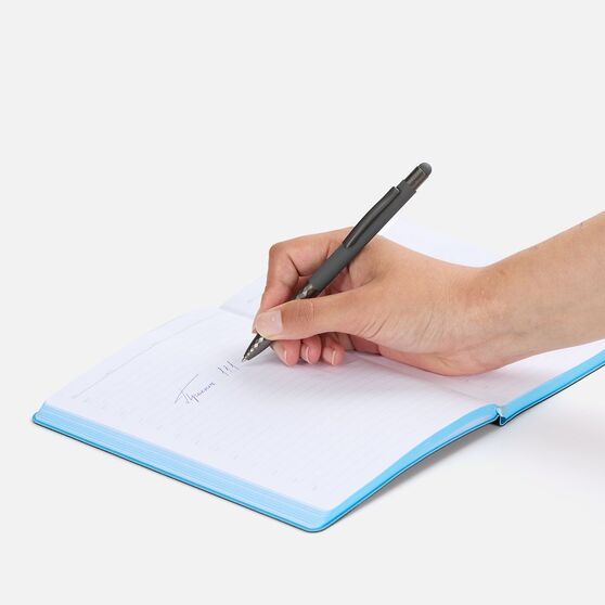 Ручка шариковая Digit Soft Touch со стилусом, серая-4
